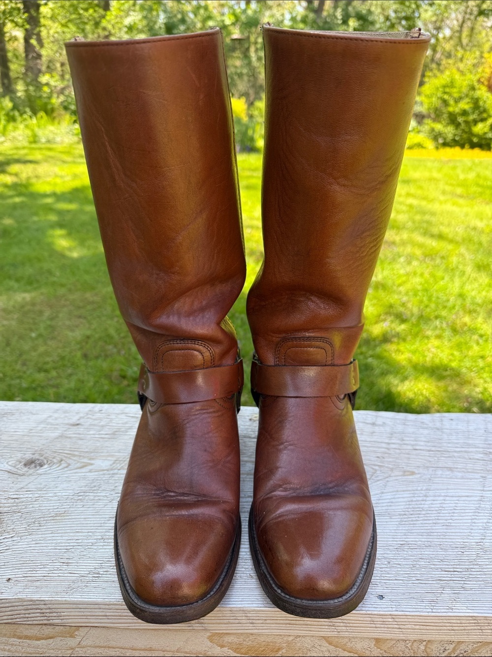 Vintage Made in USA Frye
Brown Leather Harness Boots - Picture 2 of 13